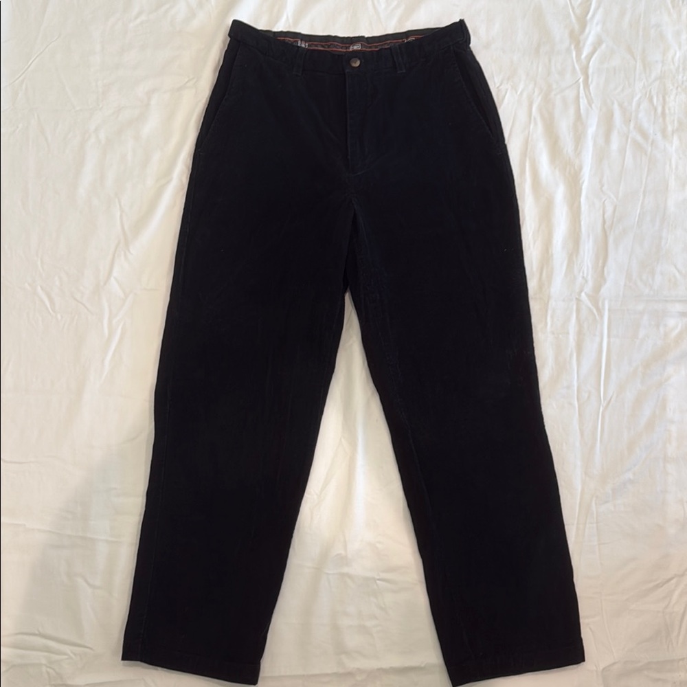 Haggar Black Corduroy Pants Classic Style